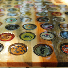 Custom Bottle Cap Cutting Board